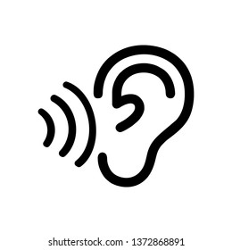 Ear outline icon logo