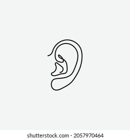 ear outline vector design icon logo