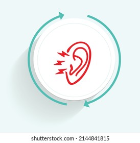 ear pain icon vector design