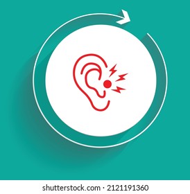 Ear pain treatment recovery icon