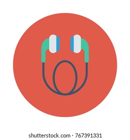 ear phone circle flat 