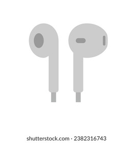 Ear Phone Flat icon. web design. musical instrument Symbol, logo . Vector Illustration.
