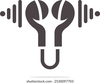 Ilustración vectorial del logotipo del teléfono del oído