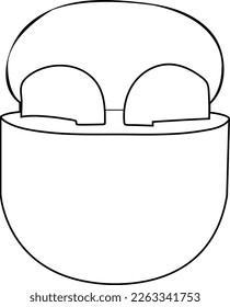 Ear phone vector Earphone headset sign illustration.