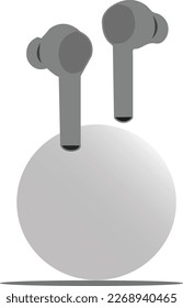 Ear phone vector Earphone headset sign illustration.