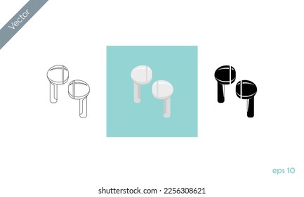 ear phone vector image line art icon