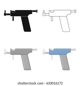 Ear piercing gun icon cartoon. Single tattoo icon from the big studio cartoon.
