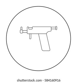 Ear piercing gun icon outline. Single tattoo icon from the big studio outline.