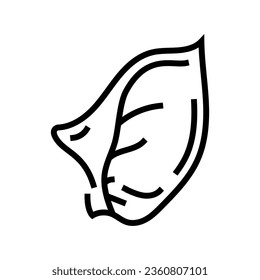 ear pig animal line icon vector. ear pig animal sign. isolated contour symbol black illustration