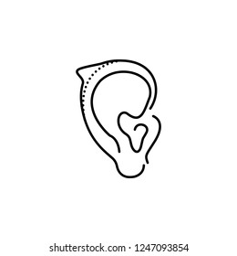 Ear plastic surgery icon. Element of anti aging outline icon for mobile concept and web apps. Thin line Ear plastic surgery icon can be used for web and mobile