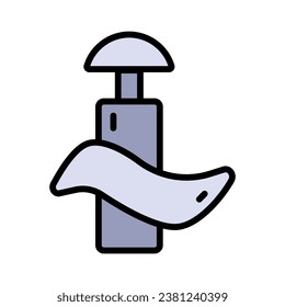 Icono de color de la bujía ocultante. Ilustración plana vectorial
