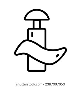 Ear Plug Outline Icon. Vector Simple Illustration