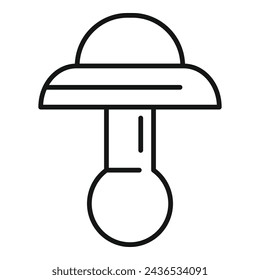 Vector de contorno de icono de protección del tapón auditivo. Cancelando ruido. Atención médica oídos