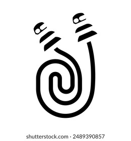 ear plugs ppe protective equipment glyph icon vector. ear plugs ppe protective equipment sign. isolated symbol illustration
