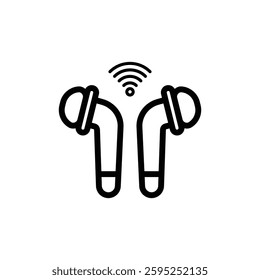 ear pods icon vector design template