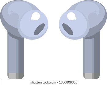 Ear pods, illustration, vector on white background