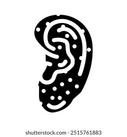 ear points acupuncture glyph icon vector. ear points acupuncture sign. isolated symbol illustration