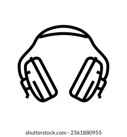 ear protection audiologist doctor line icon vector. ear protection audiologist doctor sign. isolated contour symbol black illustration