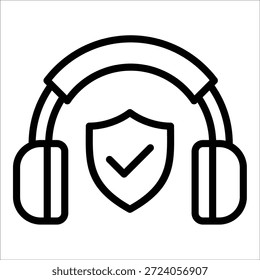 Elemento del icono de la protección del oído para el diseño