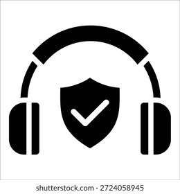 Elemento del icono de la protección del oído para el diseño