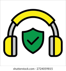 Elemento del icono de la protección del oído para el diseño