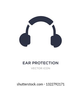 ear protection icon on white background. Simple element illustration from Maps and Flags concept. ear protection sign icon symbol design.