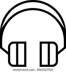 ear protection icon. Thin linear style design isolated on white background
