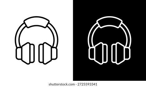 Conjunto de iconos blancos de protección de oídos Vector