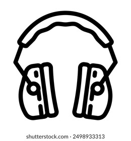 ear protectors ppe protective equipment line icon vector. ear protectors ppe protective equipment sign. isolated contour symbol black illustration