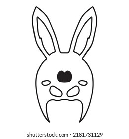 ear rabbit sign or symbol element design. ear rabbit icon