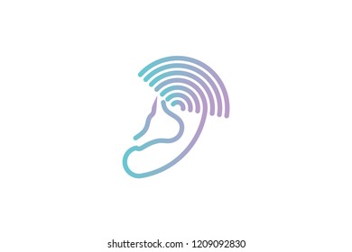 ear radiology medical logo Designs Inspiration Isolated on White Background