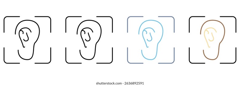 EAR RECOGNITION concept line icon. Simple element illustration.