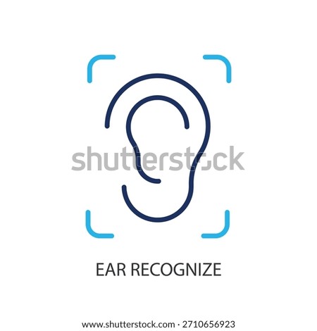Ear recognize thin line icons. Original vector illustration.