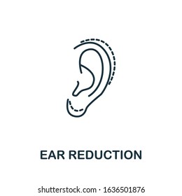 Ear Reduction icon from plastic surgery collection. Simple line element Ear Reduction symbol for templates, web design and infographics