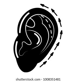 Ear reduction icon. Simple illustration of ear reduction vector icon for web.