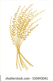 ear of rice design, plant logo vector