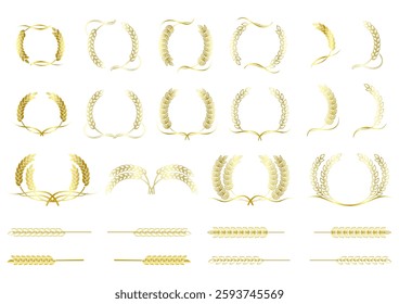 Ear of rice icon frame variation gold gradation