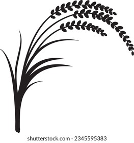 Ear of rice illustration (silhouette)