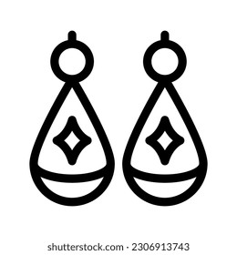 Ear Rings Icon Vector Symbol Design Illustration