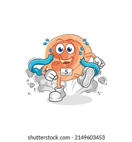 ear runner character. cartoon mascot vector