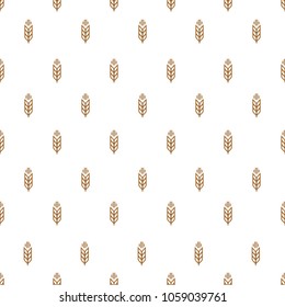 Ear seamless pattern with wheat for decoration natural product store, nature firm, ecology company, garden, farming, organic market, bakery shop,. Vector Illustration 10 eps