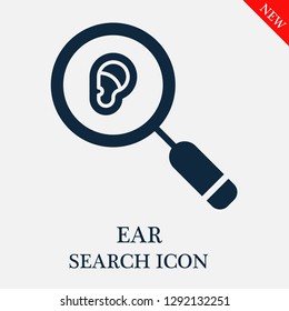 Ear search icon. Editable Ear search icon for web or mobile.