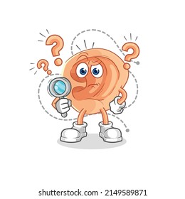 ear searching illustration. character vector