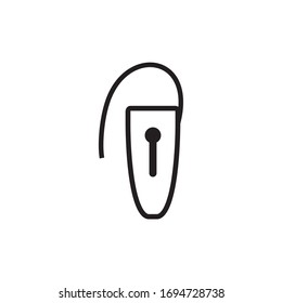 EAR SET ICON , HEARING ICON