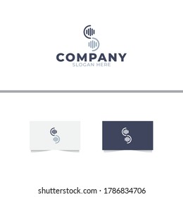 Plantilla de diseño de logotipo de señal de oído