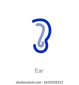 Ear and sound icon concept