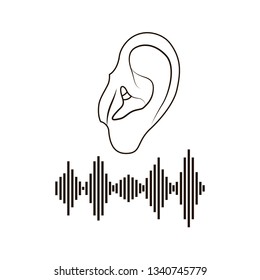 ear with sound wave avatar character