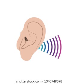 ear with sound wave avatar character