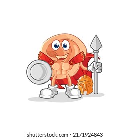ear spartan character. cartoon mascot vector