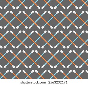 Ear stick clean pattern seamless. Ear cleaning stick background